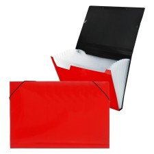 Folder file Calligrata Top Deluxe 13 Department. A4 plastic 1.0mm is red. Cut in color