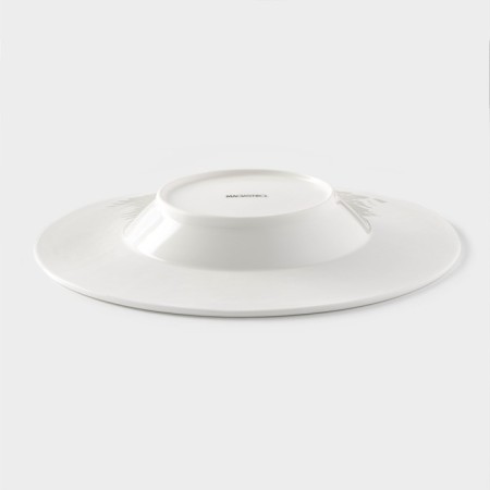 Porcelain plate for Magistro paste "Rodos", D = 25.4 cm, white color-2