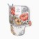 Set of kitchen. Ethel "poppy fields" mittens-seging 20x28cm, 19x19cm severity, 100% HL