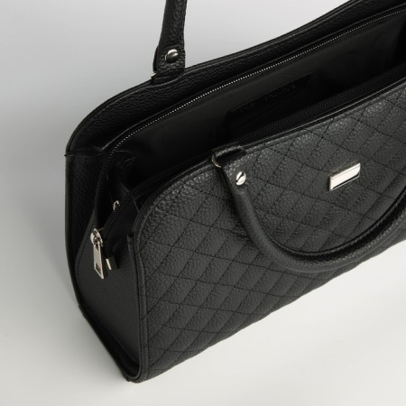 Female bag Textura, tout, average size, black color-7