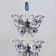 Wind Music Metal "Three butterflies" from the evil eye with a brush 2 bell 30 cm