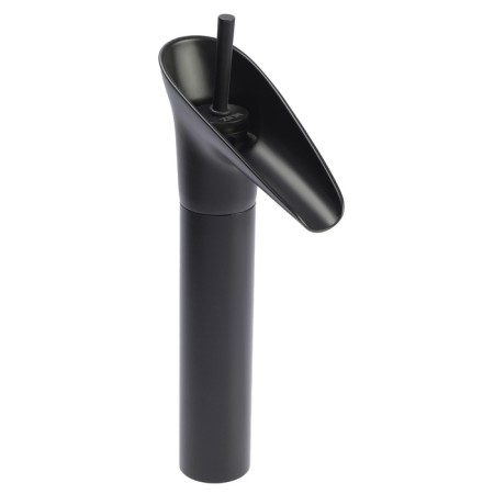 Mixer for the zein shell Retro high cascading spout, without eyeliner, brass, black color-5