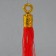 Textile suspension, plastic "Brush. Hieroglyph" red 1.5x1.5x17 cm