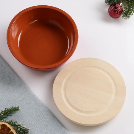 A set for a junction "New Year" with a cutting board, red, 0.6l-2