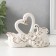 Souvenir Ceramics "Swans in flowers" White, with rhinestones, 10x13.4x4.2 cm