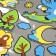 EVA sticker "Wild animals" 79x49 cm