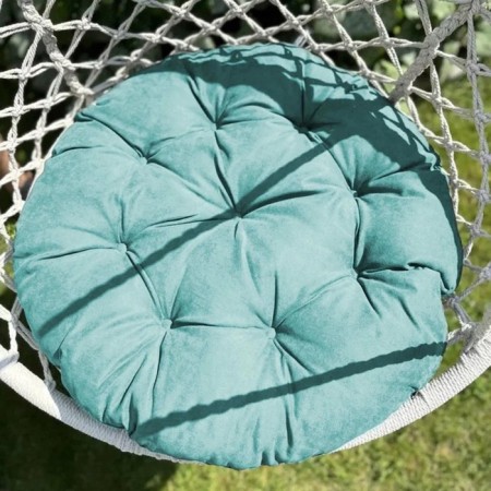 Pillow for swing "Tina", diameter 60 cm, color of heavenly blue-2