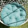 Pillow for swing "Tina", diameter 60 cm, color of heavenly blue