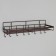 Household shelf with hooks of a share, 40.4 × 13.3 × 12.5 cm, brown color
