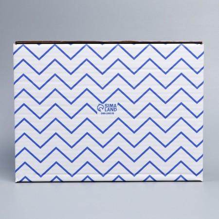 Box Gift team, packaging, "zigzag", white, 27 x 21 x 9 cm-4