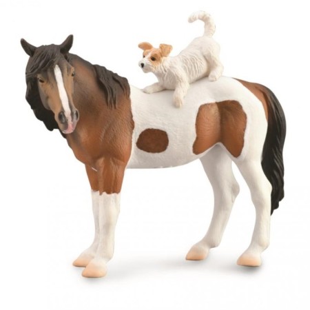 Animal figure "mare and terrier"