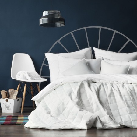 Jerry set: cover 160 x 220 cm, pillowcase 40 x 40 cm - 2 pcs, white color-1