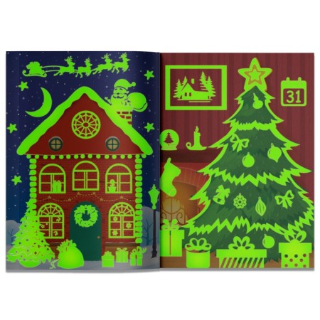 Magic pictures "Snowman. Glums in the dark ”, 4 applications, 12 p.-3