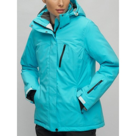Ski suit female, size 44, blue color-3