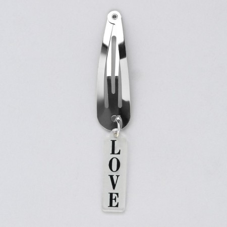 Hair hairpin "Love", 5 x 1.2 x 0.5 cm-1