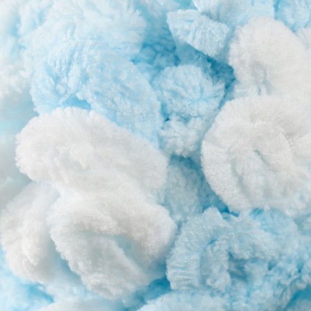 Yarn "Puffy Color" 100 % micropoliester 9m/100g (5924 blue)-2