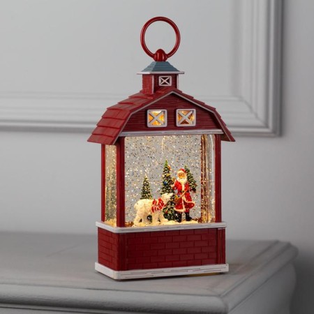 Santa Claus and Bear LED figure 14 × 24 × 8 cm, plastic, AAX3 batteries (not in the kit), glow warm white