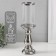 Ceramics candlestick, glass for 1 candle "Master" d = 8 cm silver 9.5x9.5x32 cm
