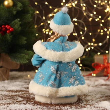 Snow Maiden "In a blue fur coat with a heart" moves, 30 cm-2