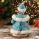 Snow Maiden "In a blue fur coat with a heart" moves, 30 cm