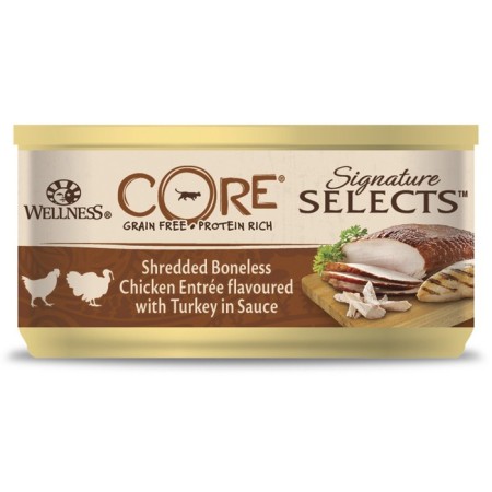 Canned Core Signature Selects for cats, chicken/turkey, minced meat in the sauce, 79 g