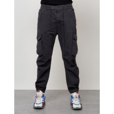Cargo jeans men, size 48, dark gray color