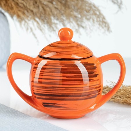 Sugar "Elegant" 0.4l / 10x13cm, orange strip