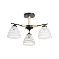 Chandelier 1087/3BK 40W E27 Black-light wood 52x52x28 cm Bayerlux