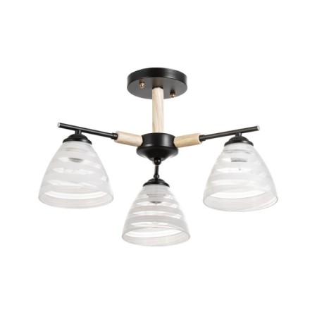 Chandelier 1087/3BK 40W E27 Black-light wood 52x52x28 cm Bayerlux