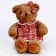 Soft toy "Bear" in a checkered dress, 39 cm