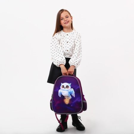 School backpack 39x30x14 cm "September 1: owl with lamp"-10