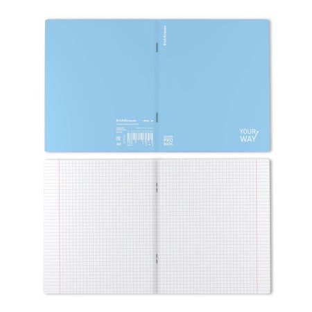Notebook of 48 sheets in the Erichkrause CoverProbook Symbol cage, with a plastic cover, blue,-6