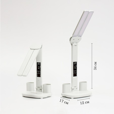 Clock - electronic lamp: calendar, thermometer, organizer, 7 watts, 40 LED, 3 modes, USB