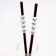 The tubes for the cocktail "Skull", the color is black, set 6 pcs.