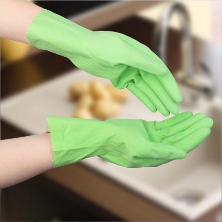 Gloves of household rubber shares, size m, 40 g, color mix-6