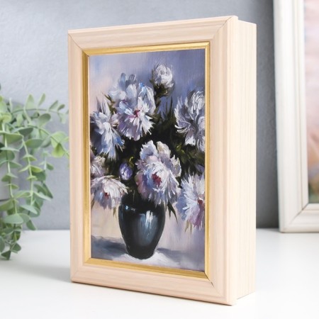 Key "White Peonies" oak milk 15x21 cm-2