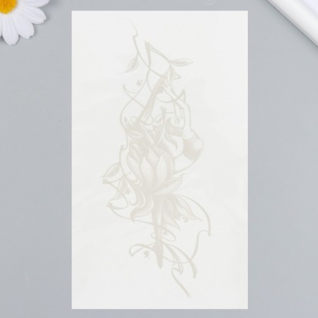 Tattoo on the body blue "Ballerina" 18x11 cm-1