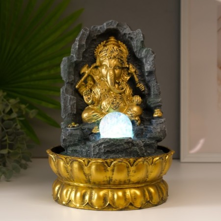 The desktop fountain from the network, the backlight "Ganesha in the rock" 28x20x20 cm