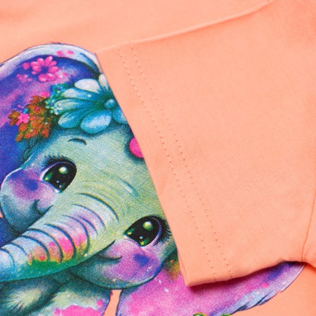 Kit for girls, peach color/elephant, height 110 (5 years)-2