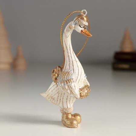Souvenir Polystone Suspension "Goose in a hat and boots" 5x4.5x11 cm-1