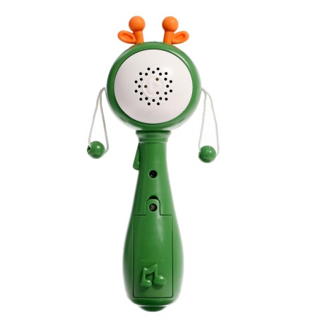 Musical toy "Olenenok", Russian voice acting, lighting effects, rejector, green color-2