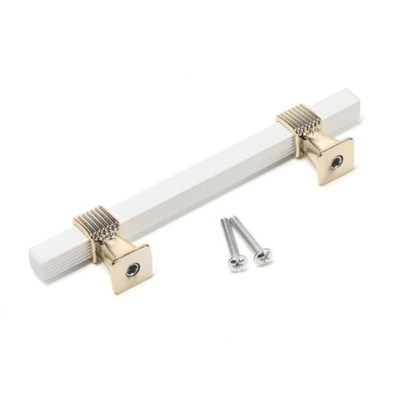 Cappio pk117 bracket handle, m/o 160 mm, white/gold color-4