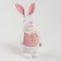Soft toy "Bunny in a suit", pink color