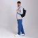 City backpack made of genuine leather with lightning, igermann, black color
