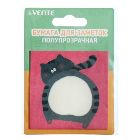 Block with a sticky edge of 74 x 74 mm, Devente Funny Animals, 30 sheets, 4 colors, mix-6