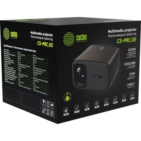 Projector CACTUS CS-PRC.05b.full HD-A LCD 7500LM LS 750LM ANSI (1920x1080) 1000: 1 resource Lam 107627-7