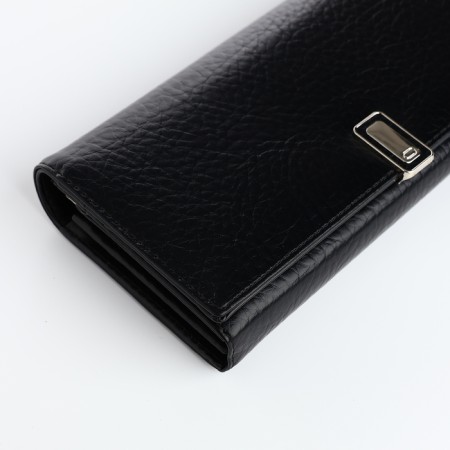 Women's wallet on magnets, black color-2