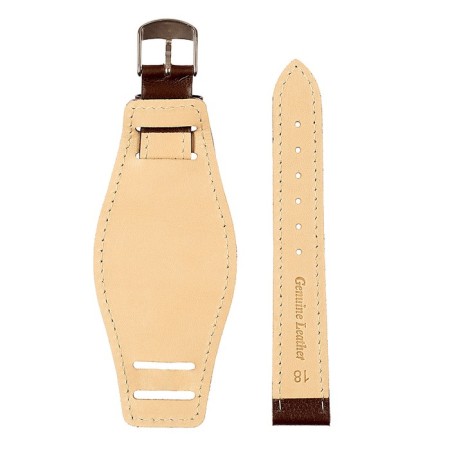 District strap, male, 18 mm, harness 75 mm, larynx 115 mm, natures. The skin, brown-3