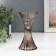 Glass of Glass for 1 candle "Vitk" gray transparent 13.5x7x7 cm