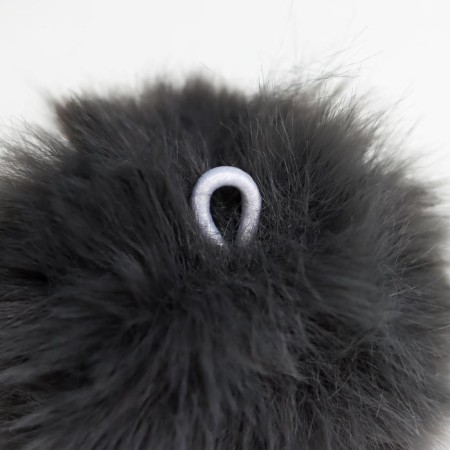 Pompon artificial fur "gray" d = 7 cm-1